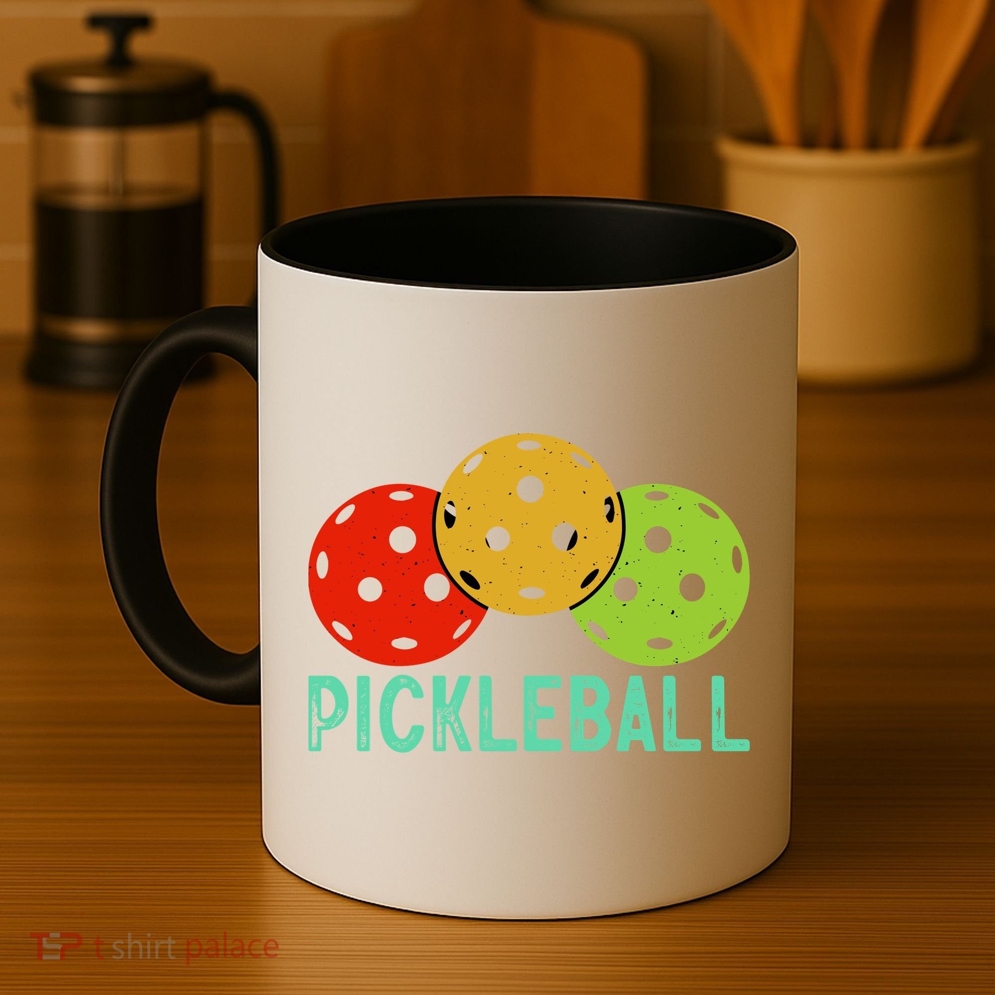Retro Pickleball Logo Coffee Mug