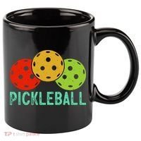 Retro Pickleball Logo 11oz C Handle Ceramic Mug thumb 0