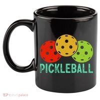 Retro Pickleball Logo 11oz C Handle Ceramic Mug thumb 2