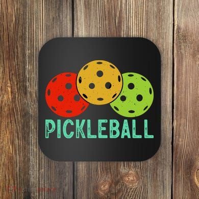 Retro Pickleball Logo Coaster