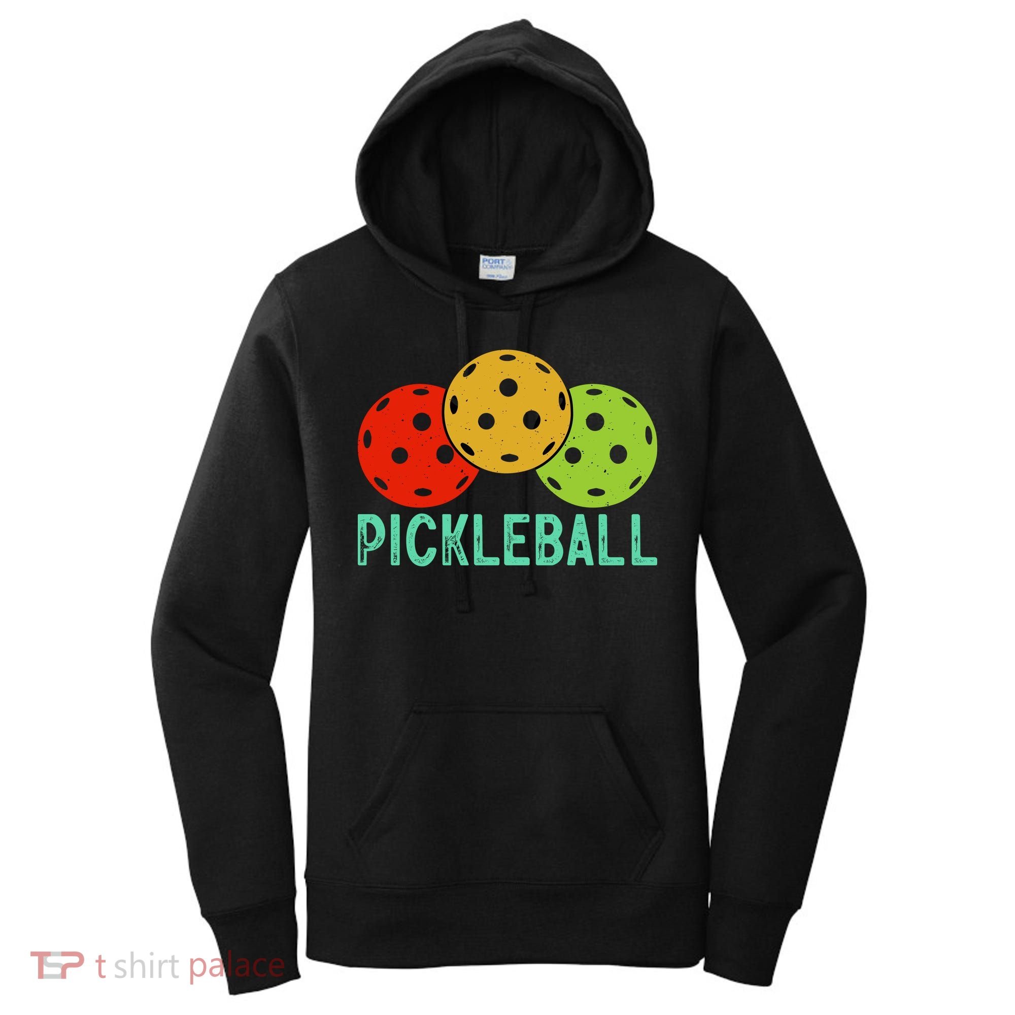 Retro Pickleball Logo Women's Hoodie