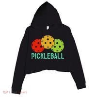 Retro Pickleball Logo Crop Fleece Hoodie thumb 0