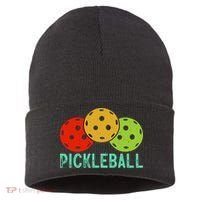 Retro Pickleball Logo Sustainable Knit Beanie thumb 0