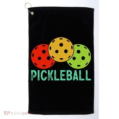 Retro Pickleball Logo Golf Towel