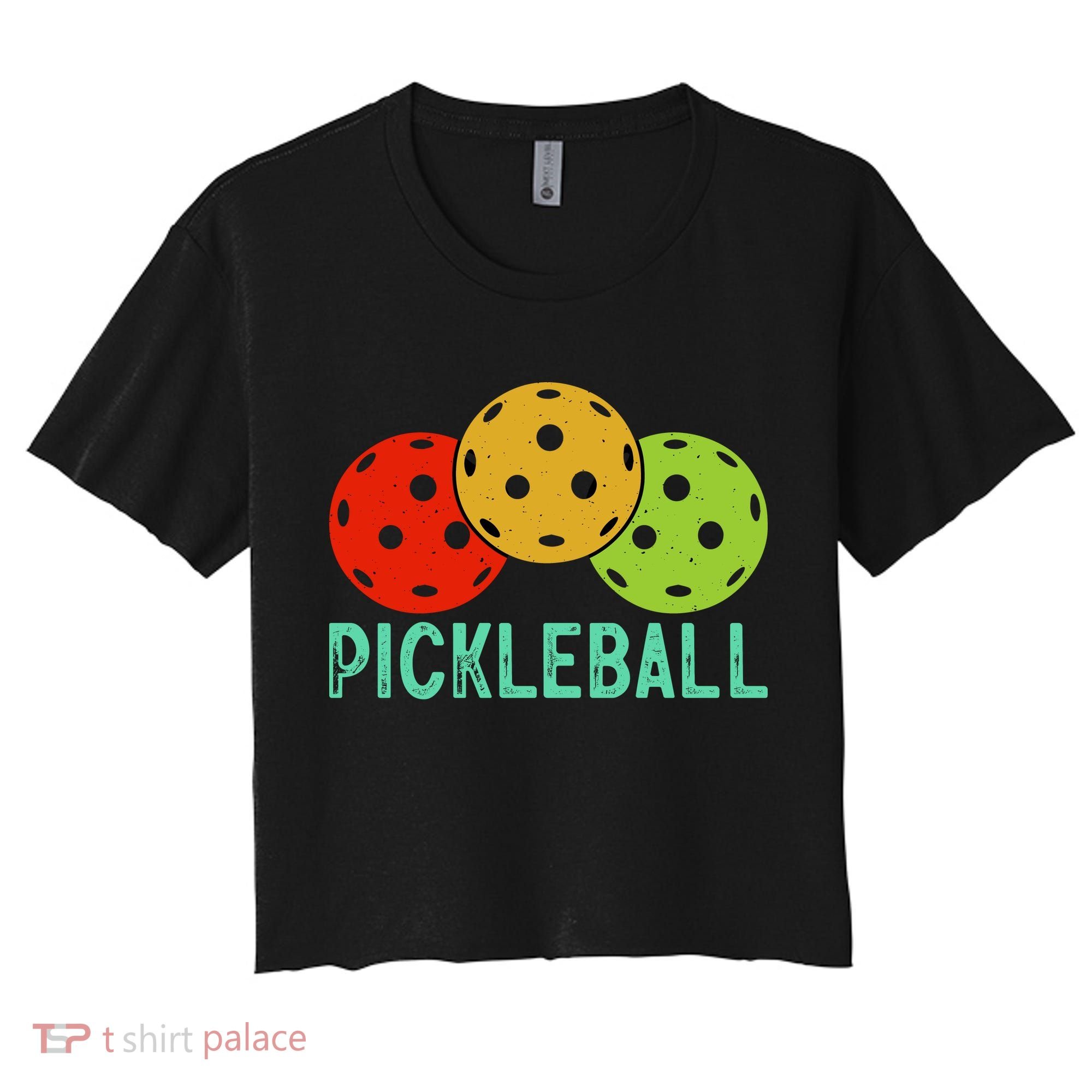 Retro Pickleball Logo Women's Crop Top Tee