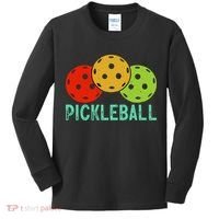 Retro Pickleball Logo Kids Long Sleeve Shirt thumb 0
