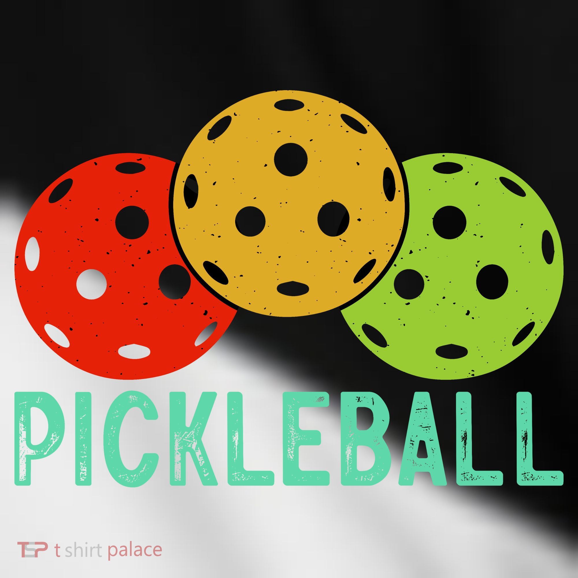 Retro Pickleball Logo Toddler Fine Jersey T-Shirt