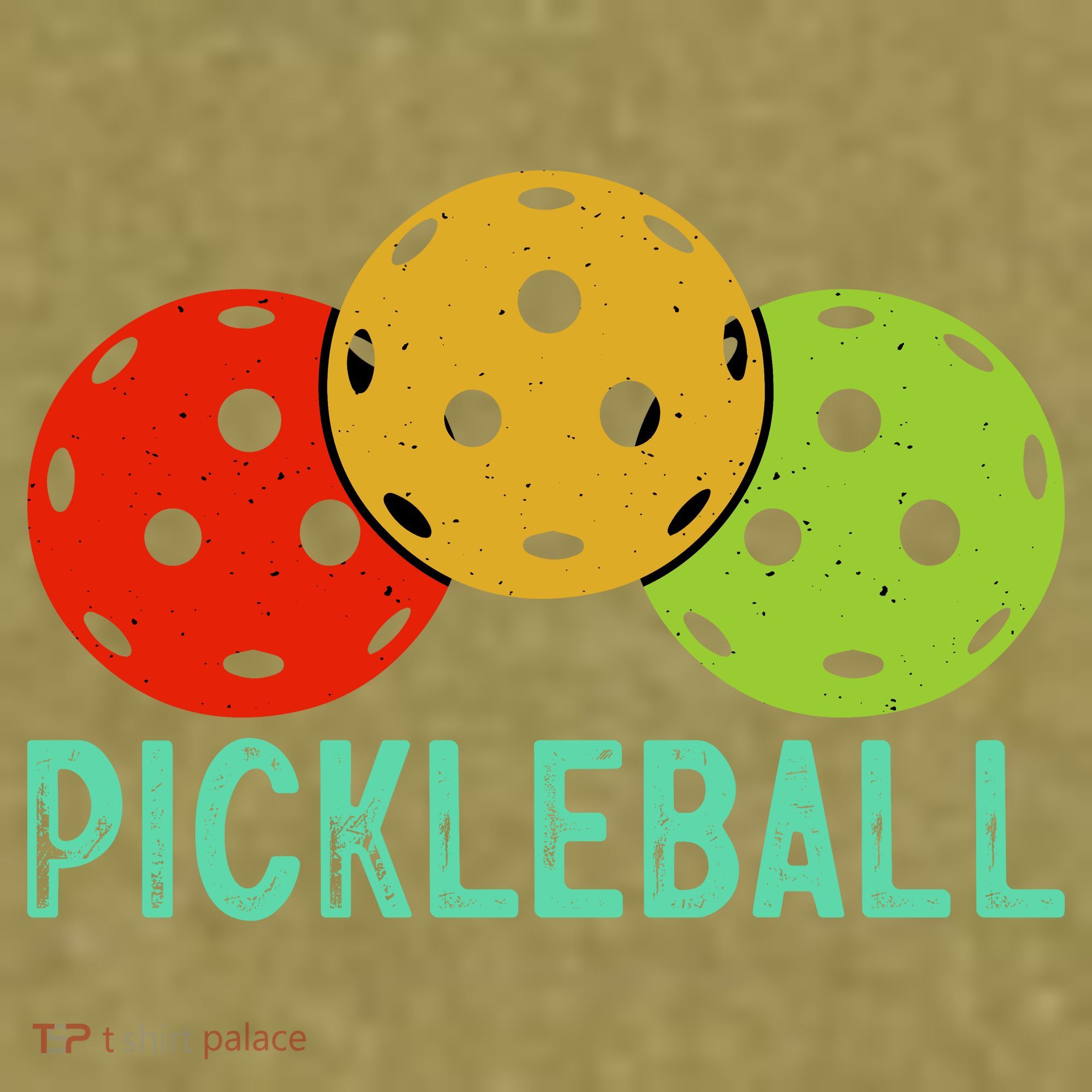 Retro Pickleball Logo Garment-Dyed Women's Muscle Tee
