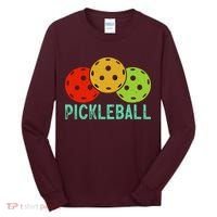 Retro Pickleball Logo Tall Long Sleeve Shirt thumb 0
