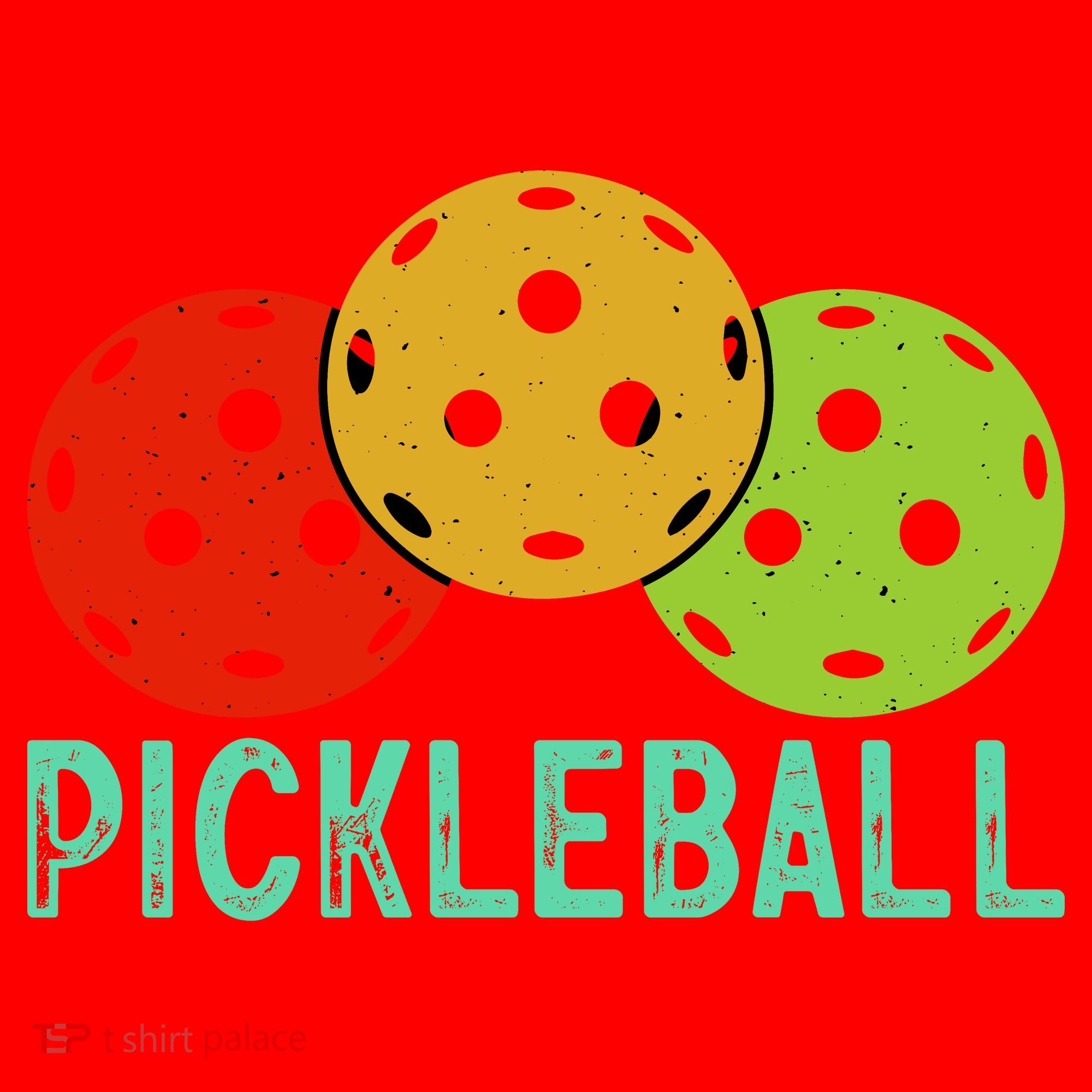 Retro Pickleball Logo Santa Hat