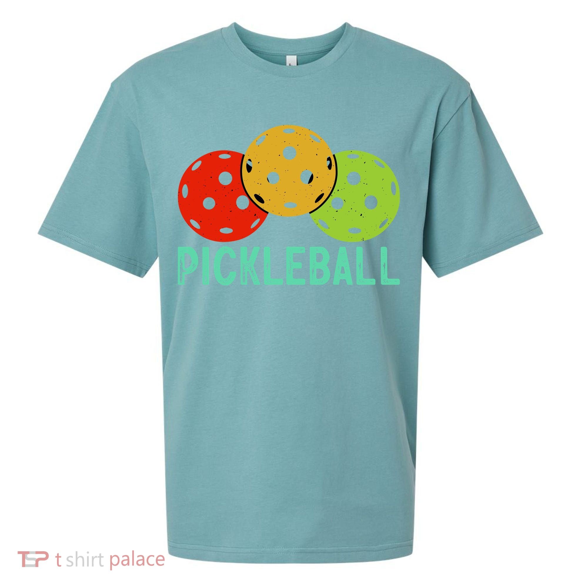 Retro Pickleball Logo Sueded Cloud Jersey T-Shirt