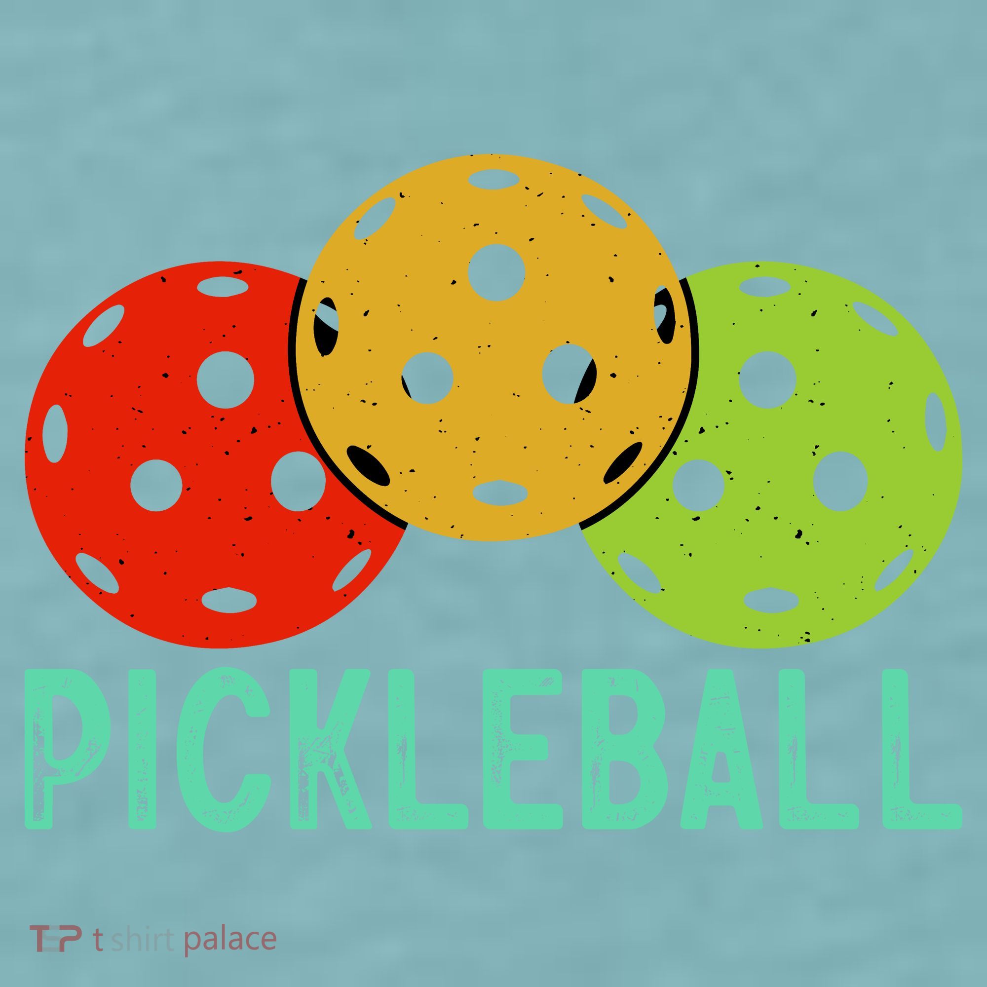 Retro Pickleball Logo Sueded Cloud Jersey T-Shirt