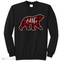 Red Plaid Little Bear Matching Family Group Gift Sweatshirt thumb 0