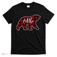 Red Plaid Little Bear Matching Family Group Gift T-Shirt thumb 0
