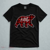 Red Plaid Little Bear Matching Family Group Gift T-Shirt thumb 5