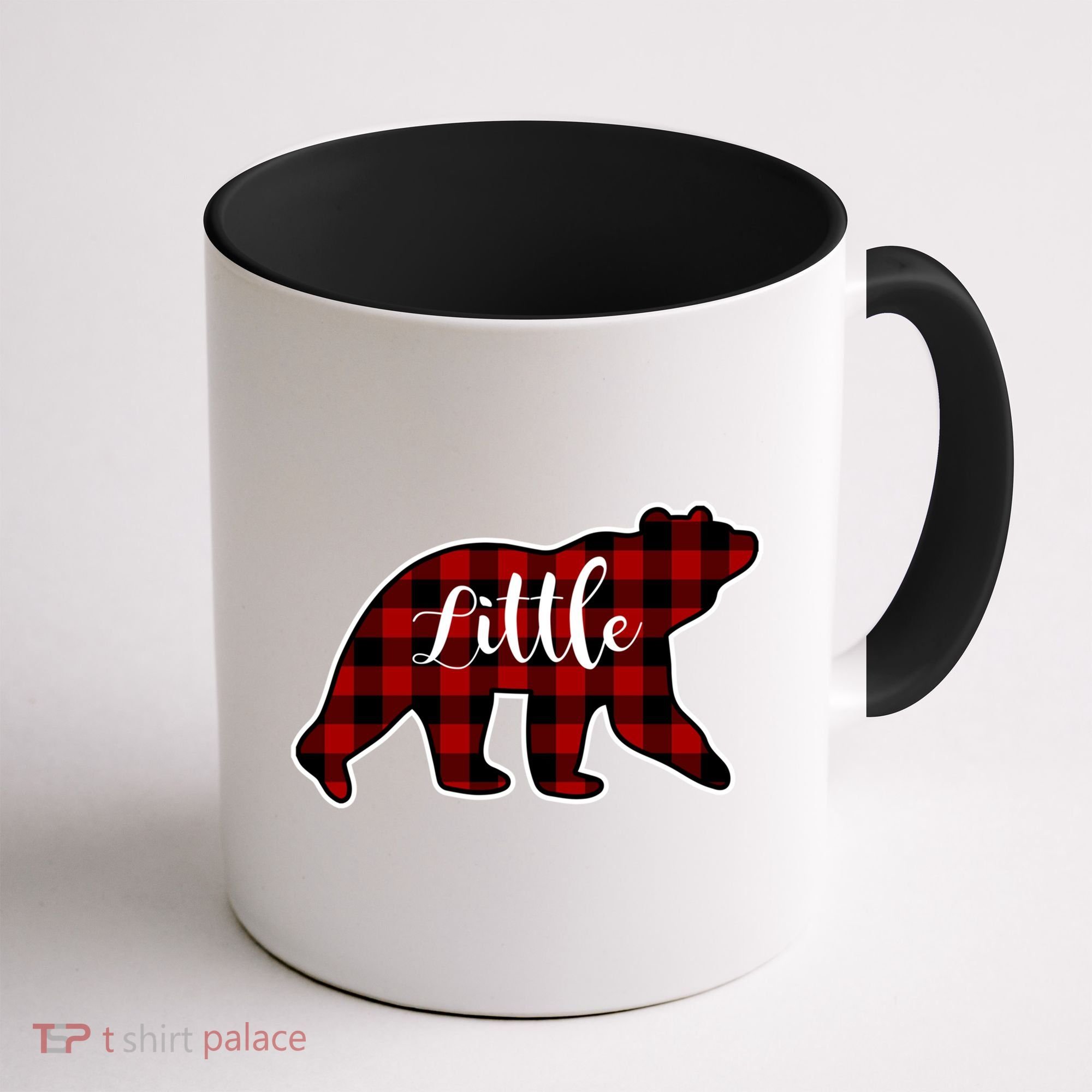 Red Plaid Little Bear Matching Family Group Gift Coffee Mug