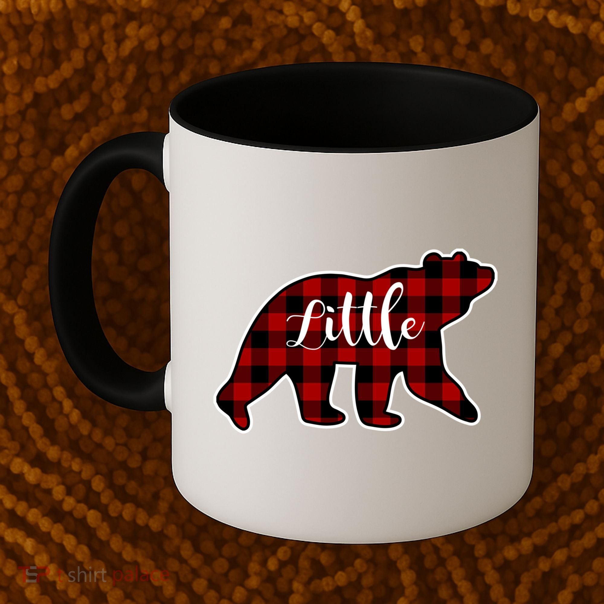 Red Plaid Little Bear Matching Family Group Gift Coffee Mug