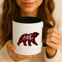 Red Plaid Little Bear Matching Family Group Gift Coffee Mug thumb 3