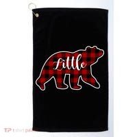 Red Plaid Little Bear Matching Family Group Gift Golf Towel thumb 0