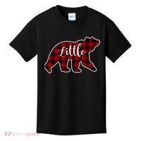 Red Plaid Little Bear Matching Family Group Gift Kids T-Shirt thumb 0