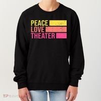 Retro Peace Love Theater For Actor & Actress Women's Sweatshirt thumb 0