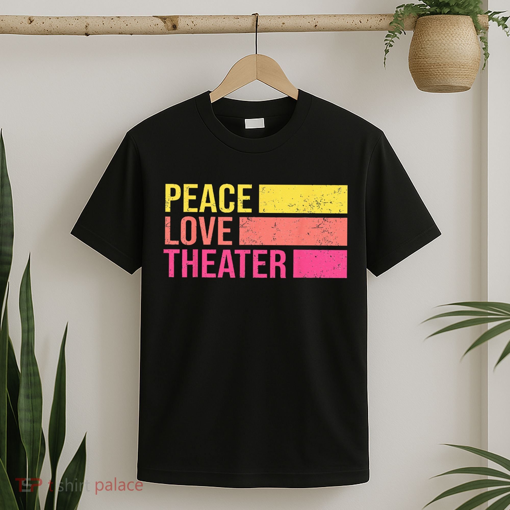 Retro Peace Love Theater For Actor & Actress T-Shirt