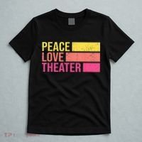 Retro Peace Love Theater For Actor & Actress T-Shirt thumb 5