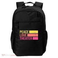 Retro Peace Love Theater For Actor & Actress Backpack thumb 0