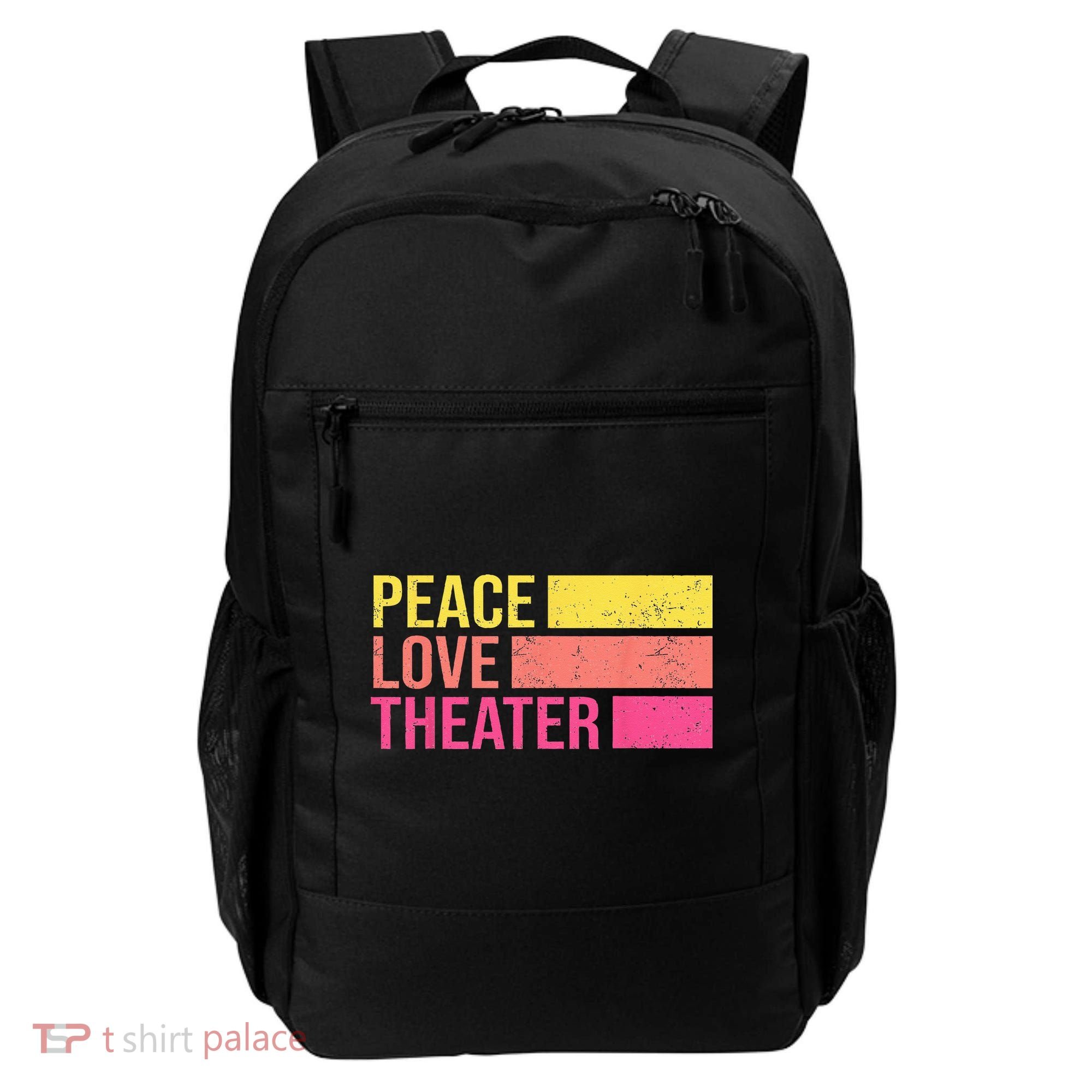 Retro Peace Love Theater For Actor & Actress Backpack