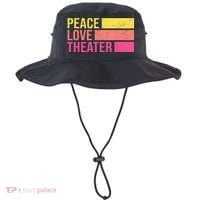 Retro Peace Love Theater For Actor & Actress Bucket Hat thumb 0