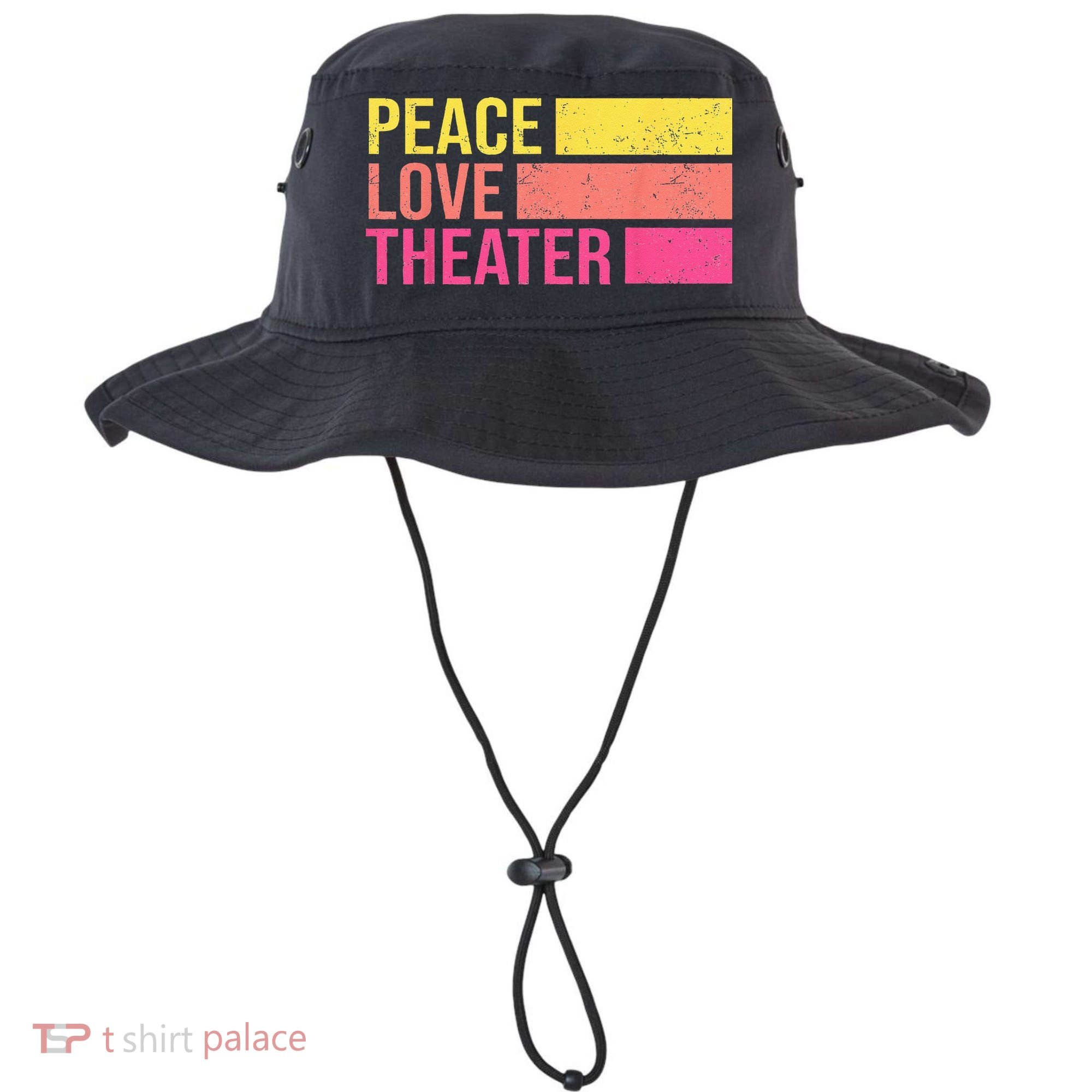 Retro Peace Love Theater For Actor & Actress Bucket Hat