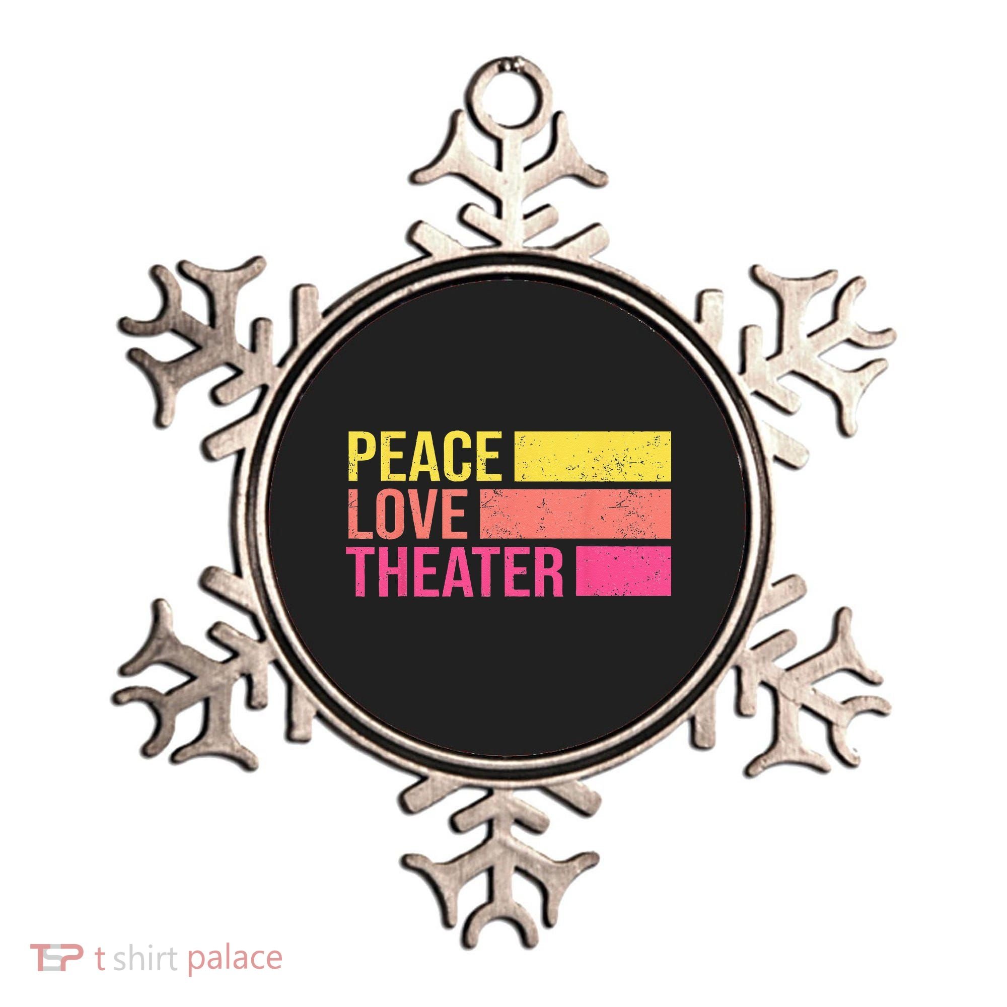 Retro Peace Love Theater For Actor & Actress Ornament