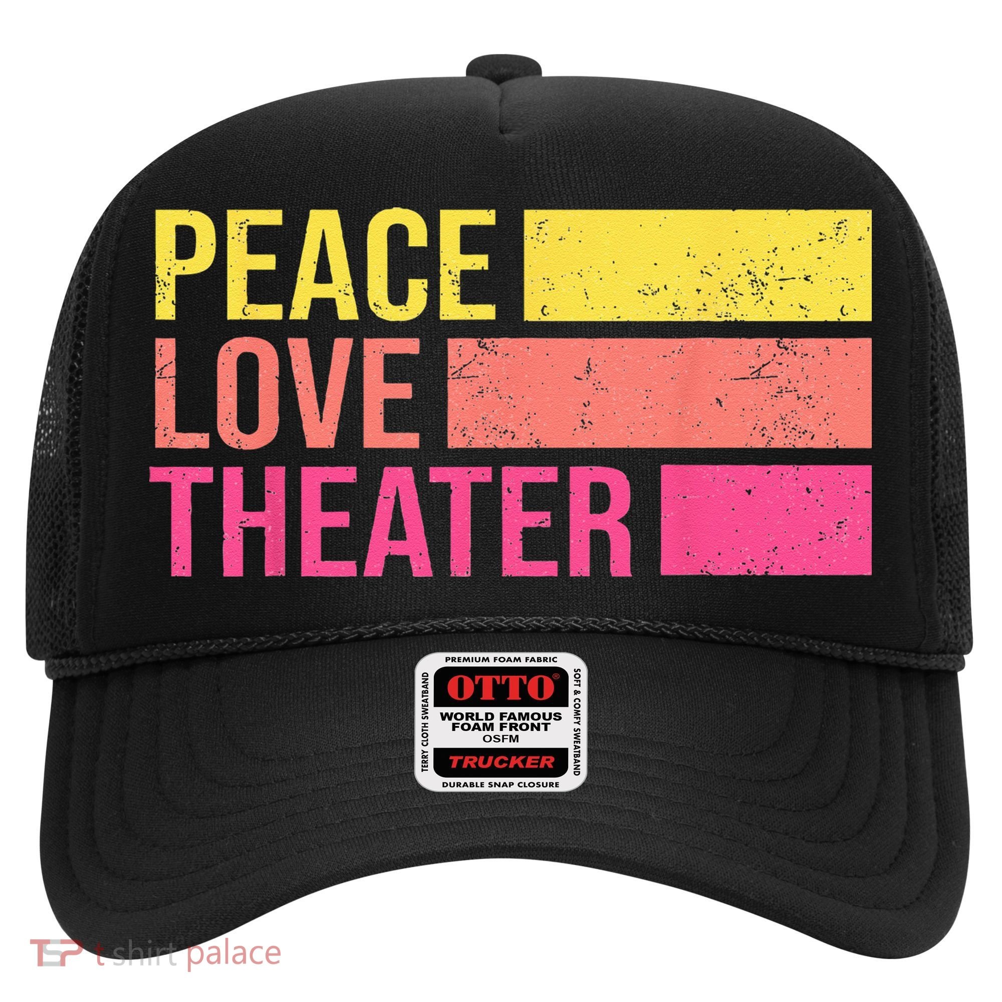 Retro Peace Love Theater For Actor & Actress Hat