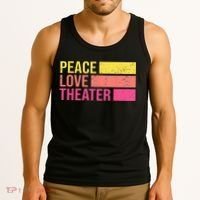 Retro Peace Love Theater For Actor & Actress Tank Top thumb 3