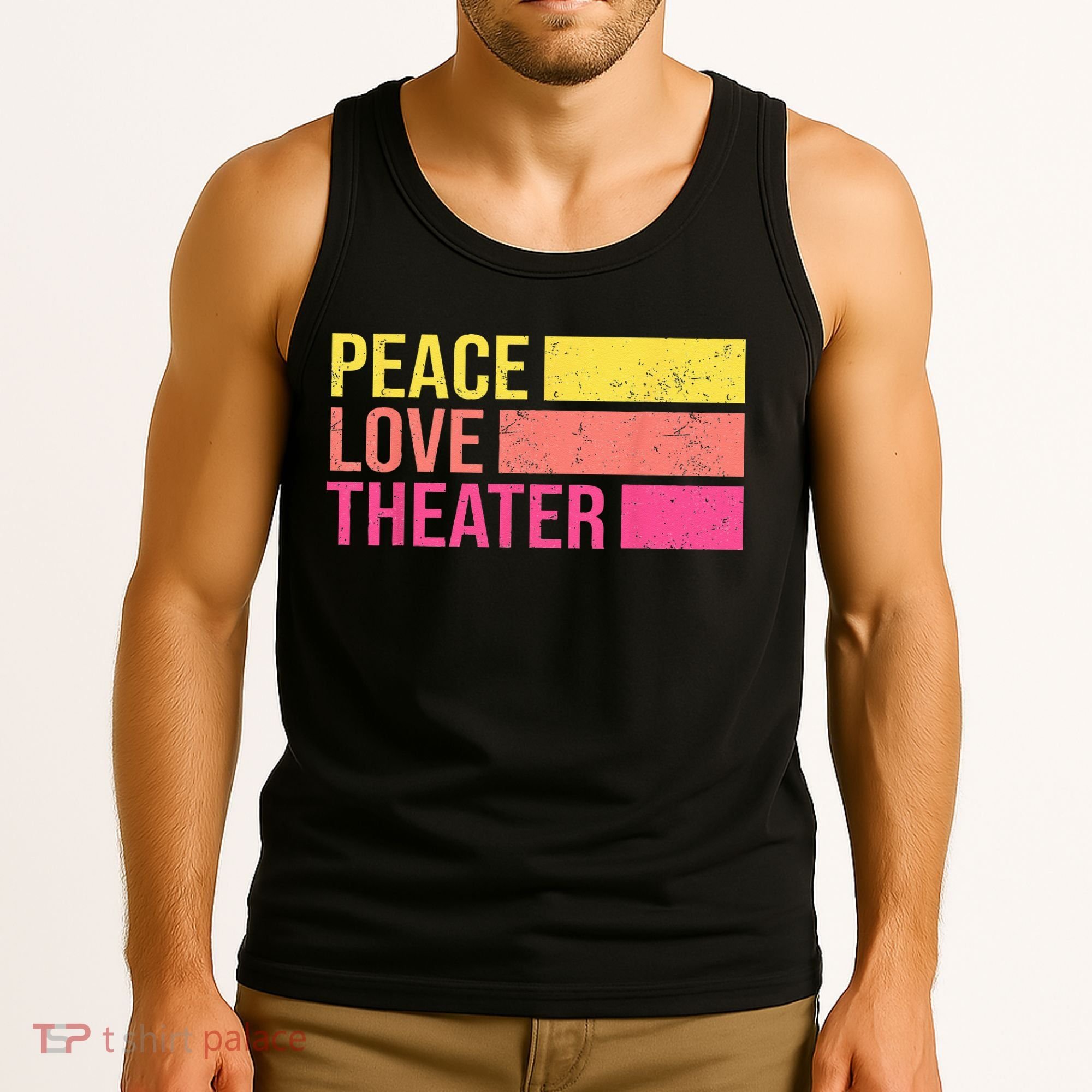 Retro Peace Love Theater For Actor & Actress Tank Top