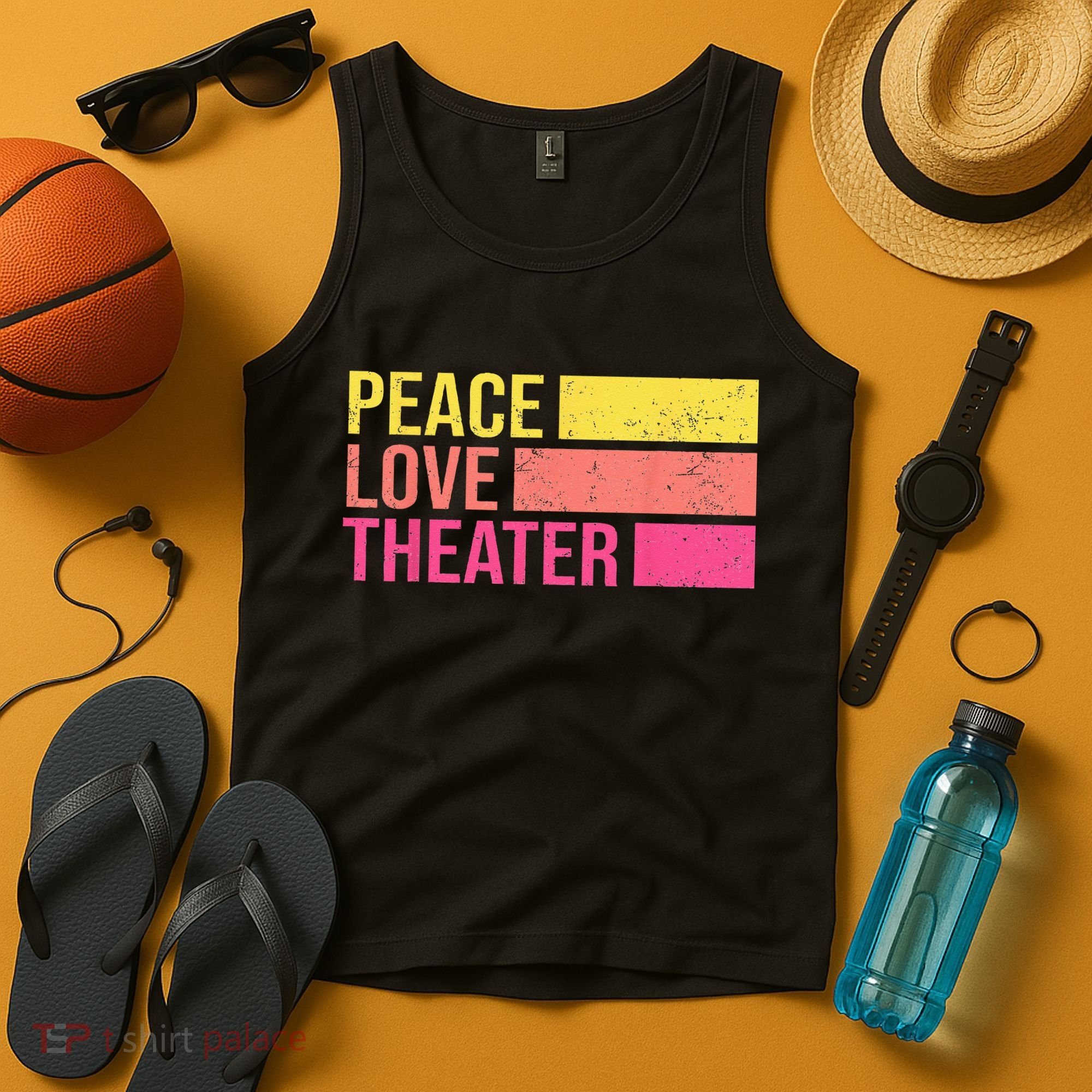 Retro Peace Love Theater For Actor & Actress Tank Top