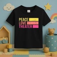 Retro Peace Love Theater For Actor & Actress Toddler T-Shirt thumb 3