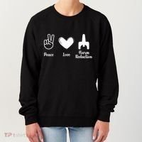 Retro Peace Love Harm Reduction Overdose Awareness Nurse Women's Sweatshirt thumb 0