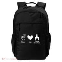 Retro Peace Love Harm Reduction Overdose Awareness Nurse Backpack thumb 0