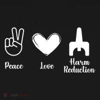Retro Peace Love Harm Reduction Overdose Awareness Nurse Coaster thumb 2