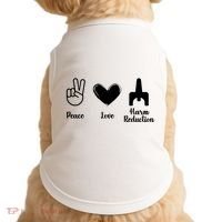 Retro Peace Love Harm Reduction Overdose Awareness Nurse Doggie Tank thumb 0