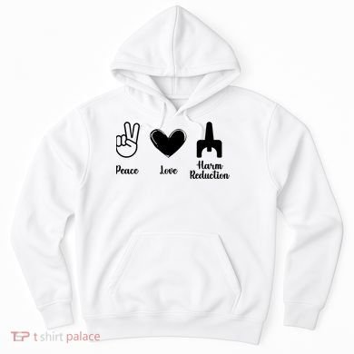 Retro Peace Love Harm Reduction Overdose Awareness Nurse Hoodie