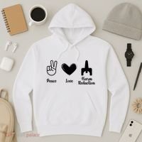 Retro Peace Love Harm Reduction Overdose Awareness Nurse Hoodie thumb 3