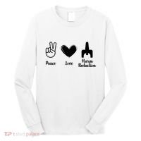 Retro Peace Love Harm Reduction Overdose Awareness Nurse Long Sleeve Shirt thumb 0
