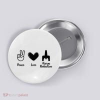 Retro Peace Love Harm Reduction Overdose Awareness Nurse Button thumb 0