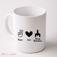 Retro Peace Love Harm Reduction Overdose Awareness Nurse Coffee Mug thumb 0