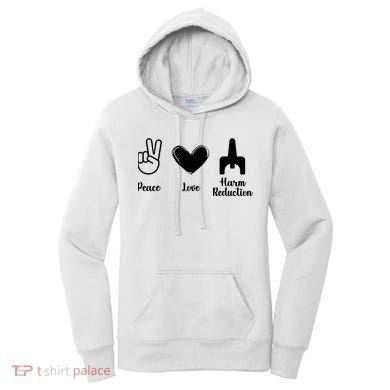 Retro Peace Love Harm Reduction Overdose Awareness Nurse Women's Hoodie
