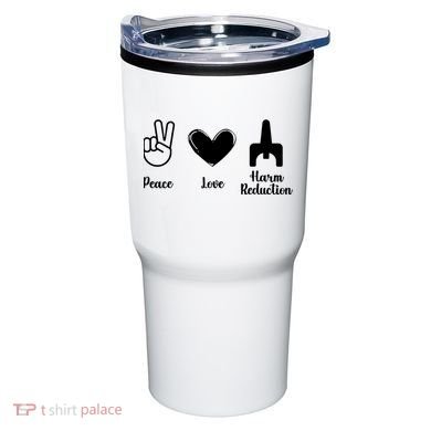 Retro Peace Love Harm Reduction Overdose Awareness Nurse Tumbler