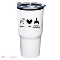 Retro Peace Love Harm Reduction Overdose Awareness Nurse Tumbler thumb 0
