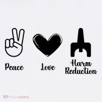 Retro Peace Love Harm Reduction Overdose Awareness Nurse Mousepad thumb 1